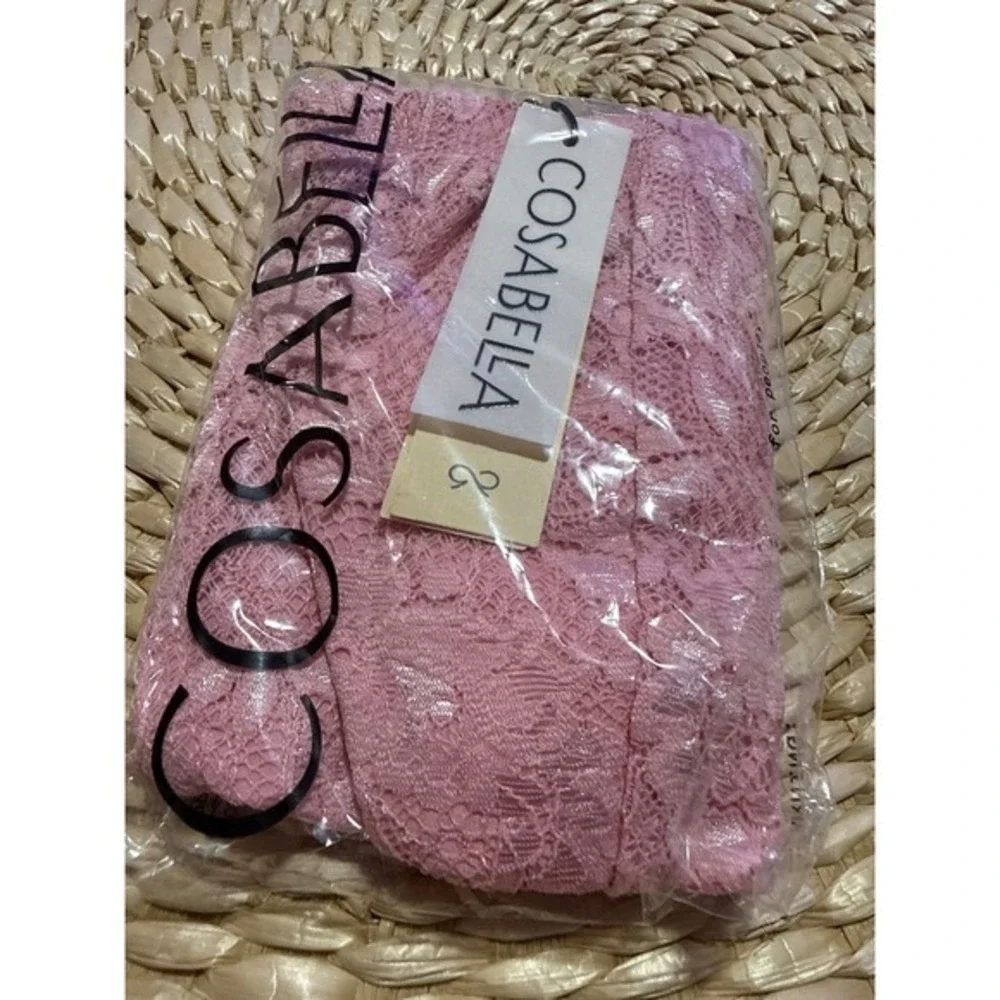 Cosabella Never Say Never Lace Brief Jaipur Pink Luxury Size XL